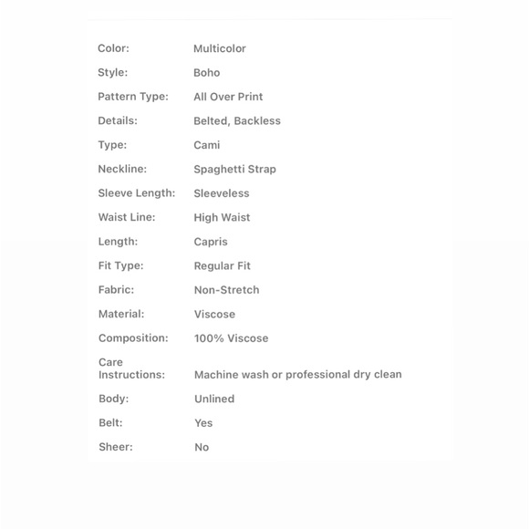 All over printed cami with belted Cami jumpsuit - Picture 4 of 7